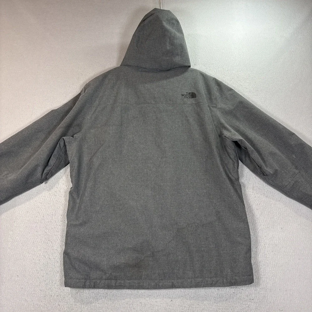 The North Face Inlux Dryvent Waterproof Hooded Insulated Winter Jacket, Grey, XL